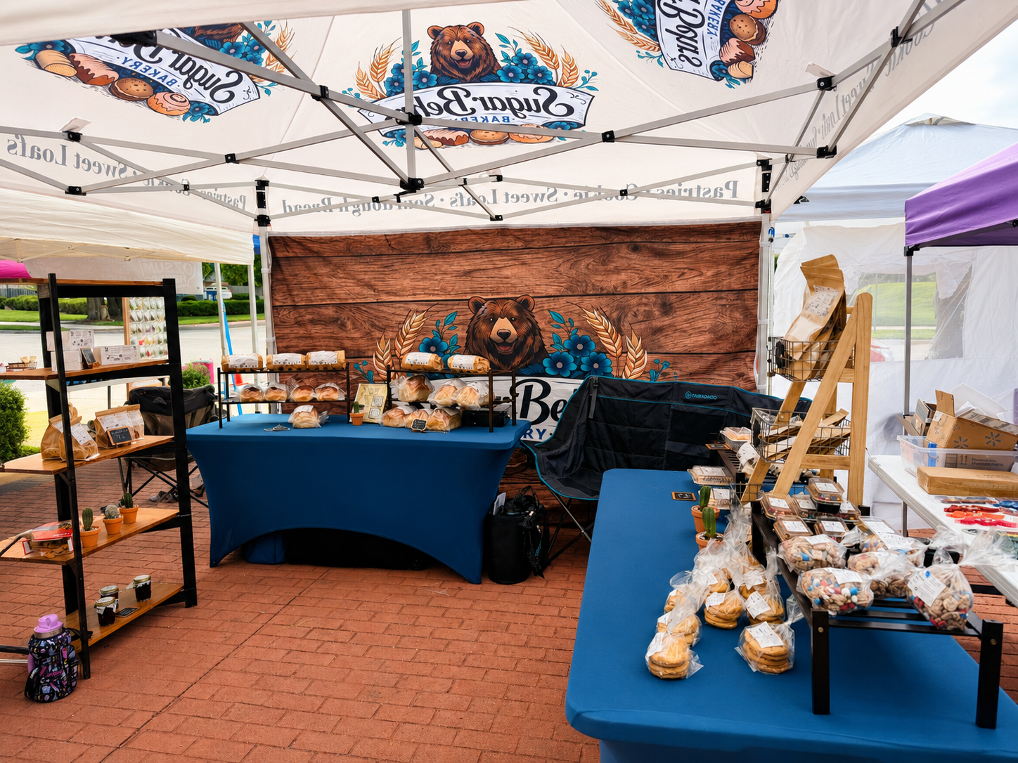 Sugar Behr's Bakery market setup